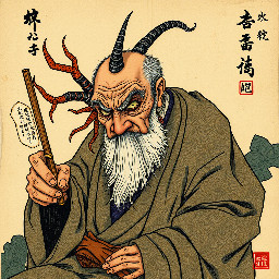 an old painter who can create strange monster and this man is a poor man who humiliated by people