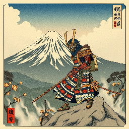 Kamen rider gaim, mount fuji as a background