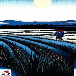 A vast nighttime battlefield in the frozen marshes during the First World War, pitting Finnish forces in dark blue-violet uniforms against hostile Chinese forces in white and very dark grey.