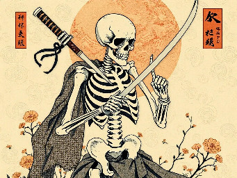 skeleton and sword