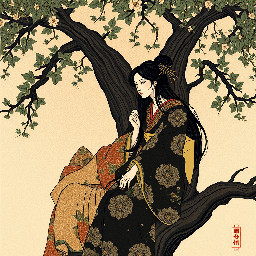 two women sitting in a tree