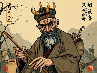 an old painter who can create strange monster and this man is a poor man who humiliated by people