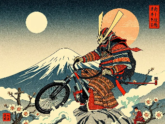 Kamen rider gaim, mount fuji as a background